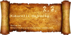 Kukorelli Hajnalka névjegykártya